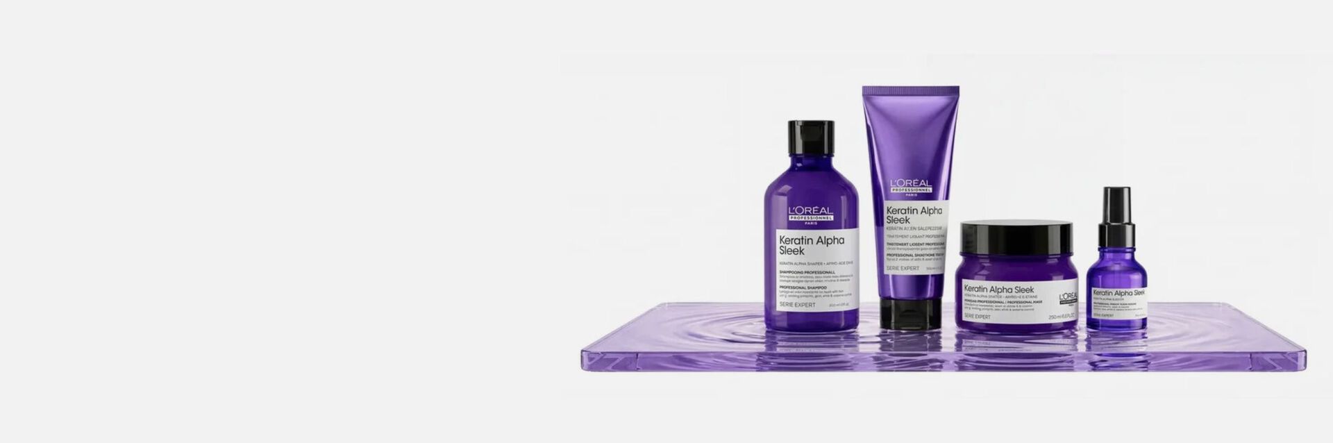 3 Produkte zum Preis von 2* aus der Keratin Alpha Sleek Serie von L&rsquo;Or&eacute;al Professionnel