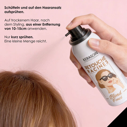 Ansatz- Kaschier-Spray Dunkelblond