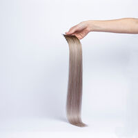 Tape In Extensions Invisible Echthaar 55cm M Silber/4