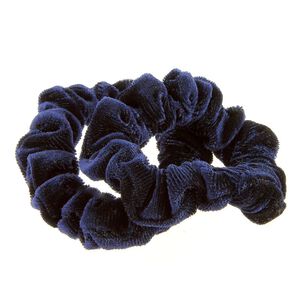 Duo-Haargummis aus Cord Marineblau