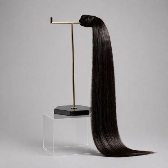 Ponytail Extensions Echthaar 55 cm 1B