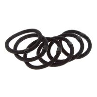 8 schwarze Haargummis