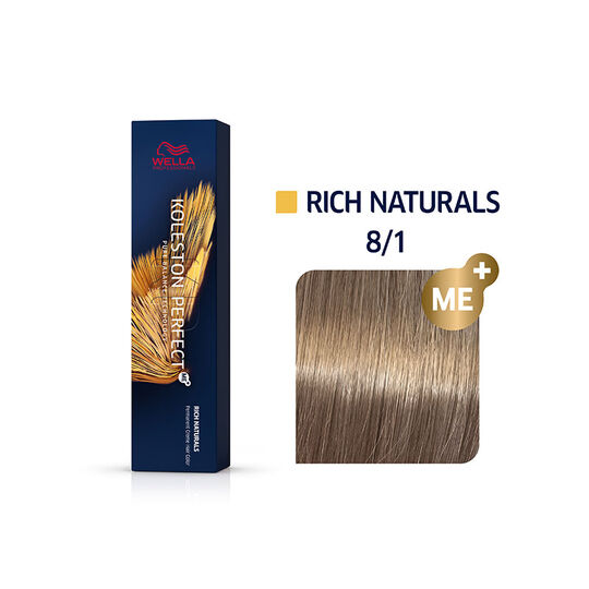 Permanente Haarfarbe Koleston Perfect Me+ 8/1 Hellblond Asch