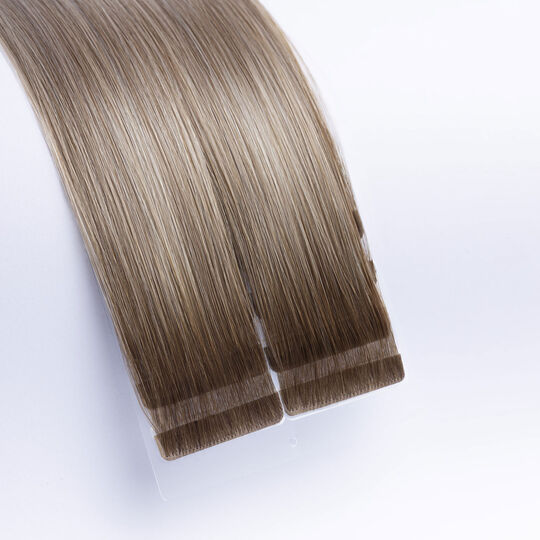 Tape In Extensions Invisible Echthaar 55cm M Silber/4