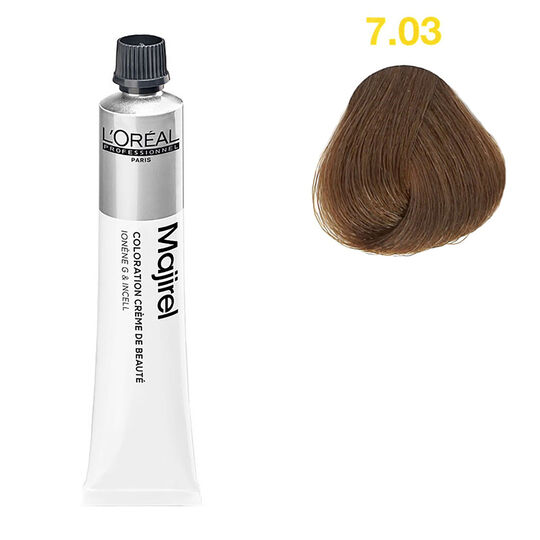 Permanente Haarfarbe Majirel 7.03 nat&uuml;rliches Goldblond