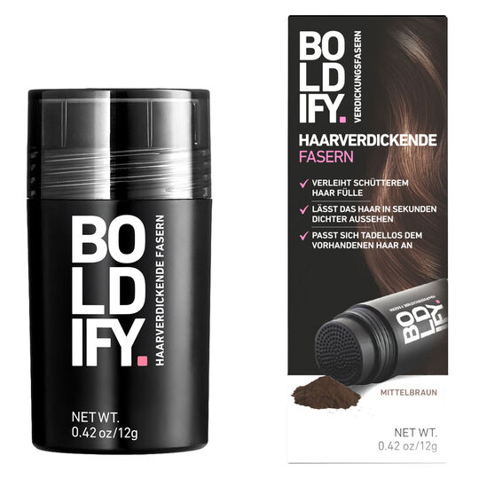 Haarverdichtungsfasern mittelbraun
