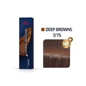 Permanente Haarfarbe Koleston Perfect Me+ 7/75 Blond Marron Mahagoni