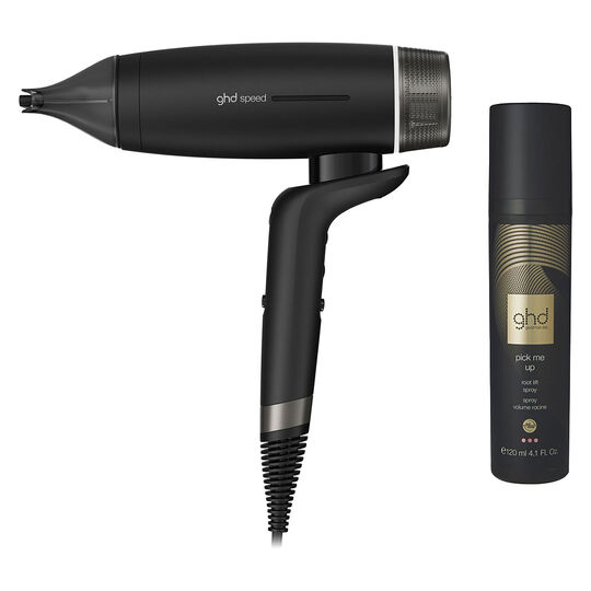 Haartrockner Speed + Volumenspray f&uuml;r den Haaransatz