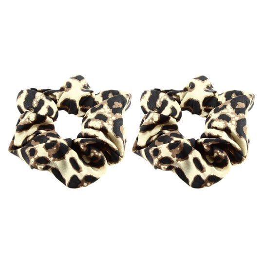 Haargummis mit Leopardenmuster