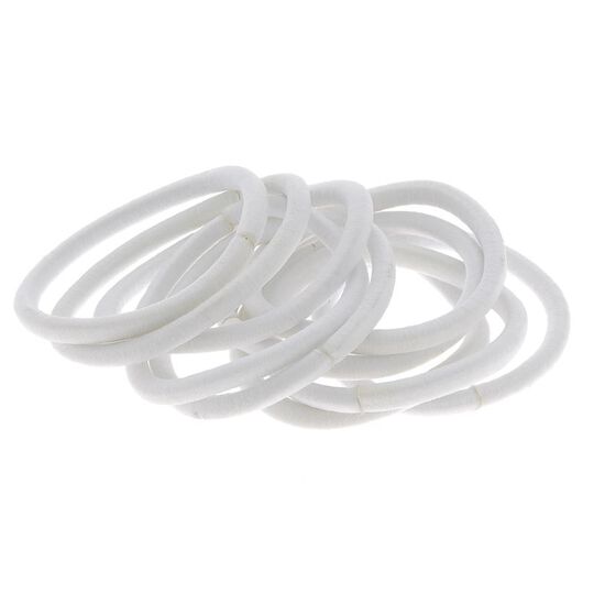 Metallfreie Haargummis Wei&szlig;e