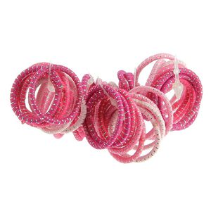 Metallfreie Mini-Haargummis x 50 Rosa