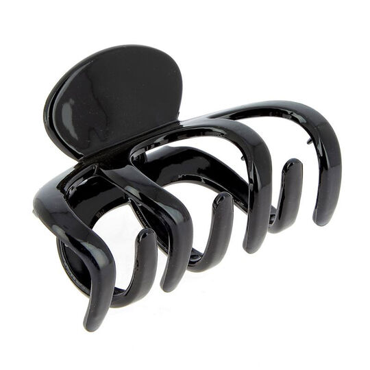 Breite Krokodilklemme aus Kunststoff Schwarz