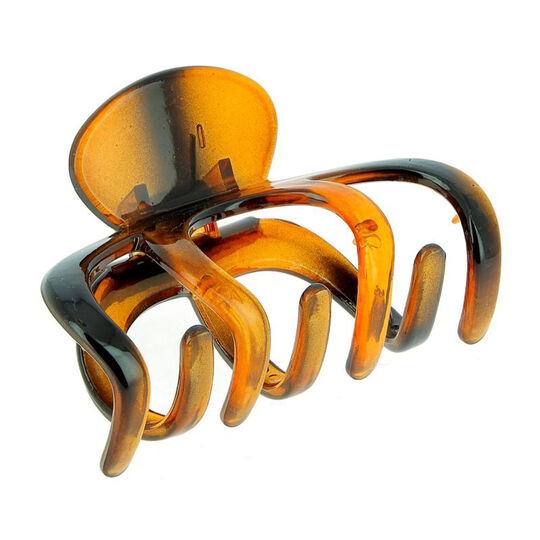 Breite Krokodilklemme aus Kunststoff Schildpatt