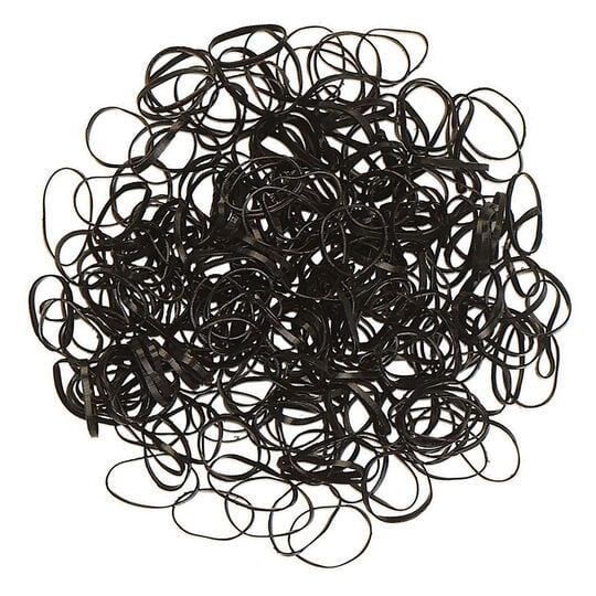 Mini-Silikonhaargummis schwarz