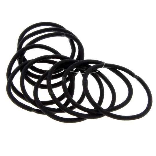 D&uuml;nne schwarze Haargummis