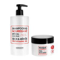 Set f&uuml;r trockenes und strapaziertes Haar: Shampoo und Maske