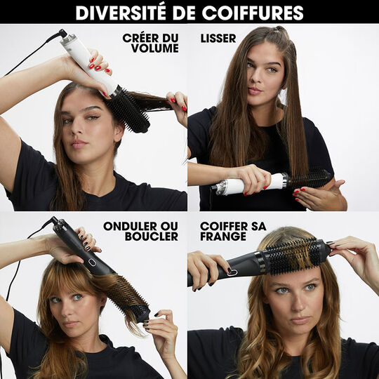 2-in-1-F&ouml;hnb&uuml;rste Duet Blowdry Wei&szlig;