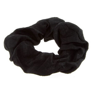 Haargummi aus satinierter Baumwolle Schwarz