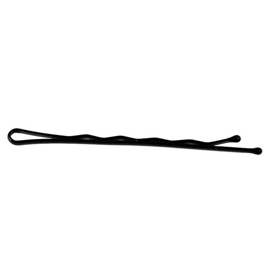 Gewellte Haarklammer 7 cm Schwarz