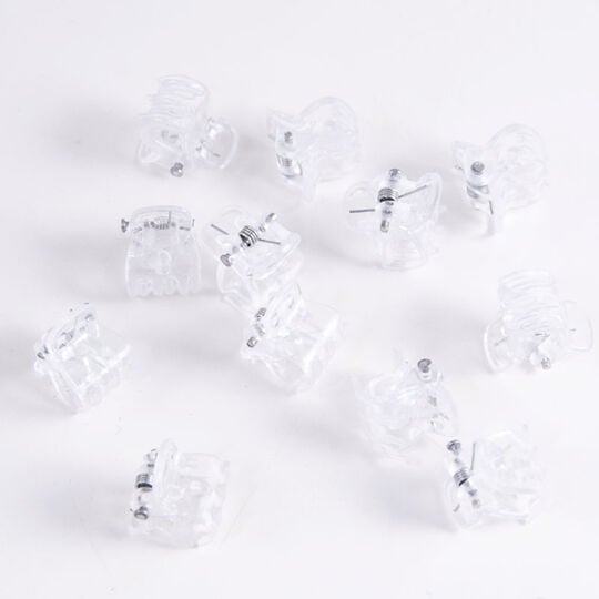 Mini-Krokodilklemmen transparent 1 cm