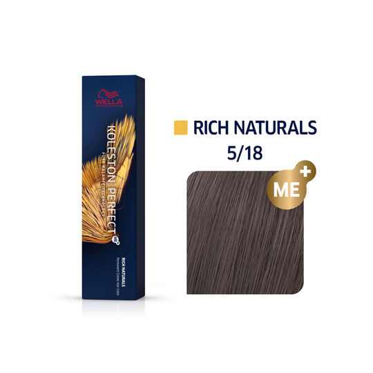 Permanente Haarfarbe Koleston Perfect Me+ 5/18 Hellkastanienbraun Asch Perl&eacute;