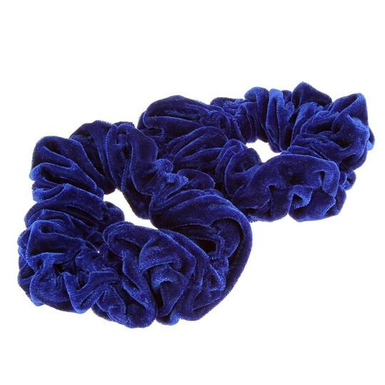 2 XXL-Samt-Haargummis Blau