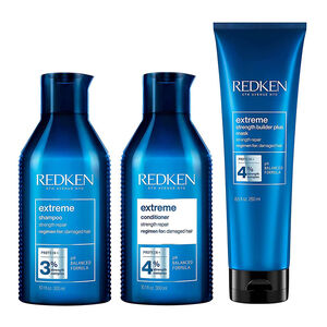 St&auml;rkendes Trio f&uuml;r br&uuml;chiges Haar Extreme