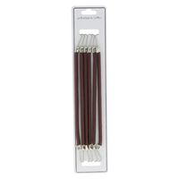 Haarb&auml;nder mit Haken x 6 braun