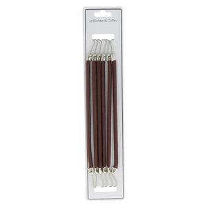 Haarb&auml;nder mit Haken x 6 braun