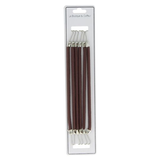 Haarb&auml;nder mit Haken x 6 braun