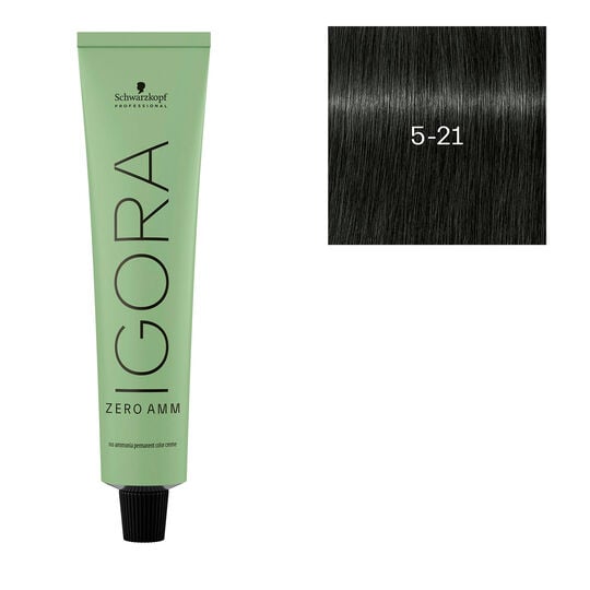 Igora Zero Amm Haarfarbe 5-21 Hellkastanienbraun Iris&eacute; Asch