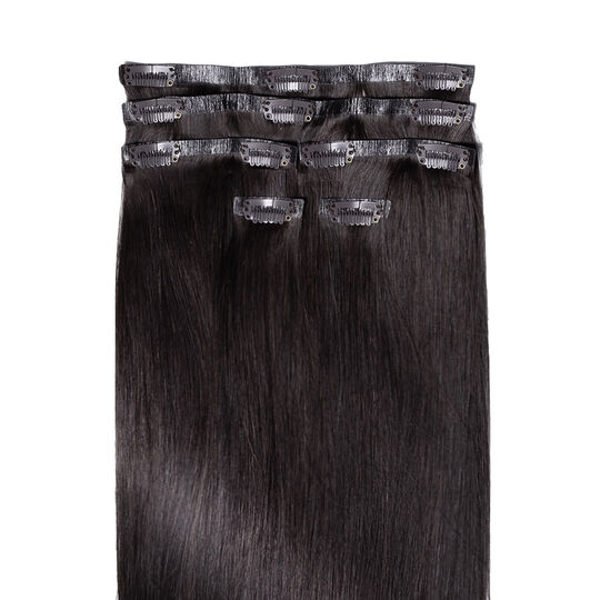 Clip In Extensions Echthaar 40 cm 1B