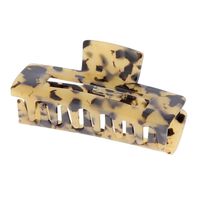 Krokodilklammer in Schildpattoptik Rechteck