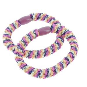 Metallfreie gewebte Haargummis dunkelviolett