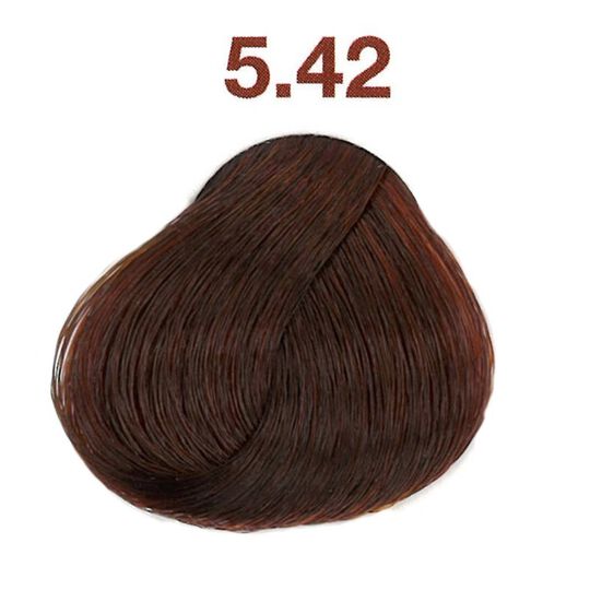 Permanente Haarfarbe Majirel 5.42 hellbraun mit kupferfarbenen Reflexen