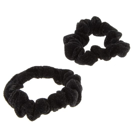 Duo gl&auml;nzender Haargummis Glitzerndes Schwarz