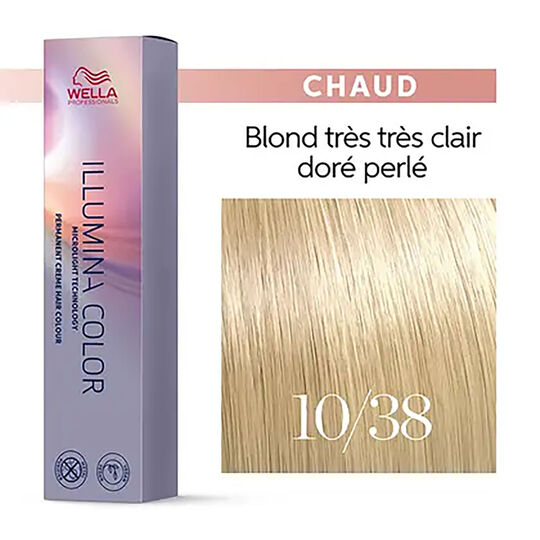 Illumina Color 10/38 Sehr sehr helles Blond Gold-Perlmutt