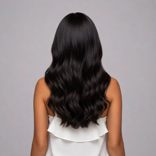 Clip In Extensions Echthaar 40 cm 1B