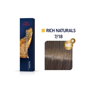 Permanente Haarfarbe Koleston Perfect Me+ 7/18 Blond Asch Perl&eacute;