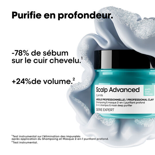 2-in-1-Tonerde Scalp Advanced zur Reinigung und gegen fettiges Haar
