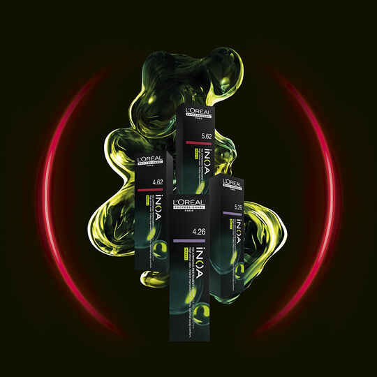 Ammoniakfreie Haarfarbe Inoa 4.26 Irisierendes Rot-Kastanienbraun