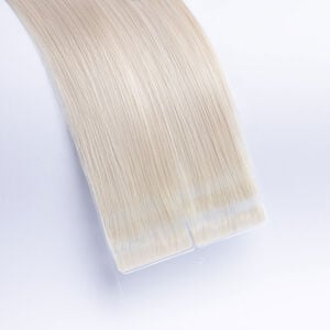 Tape In Extensions Invisible Echthaar 55cm M Platin/Si