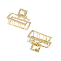 Mini-Haarklammern aus vergoldetem Metall