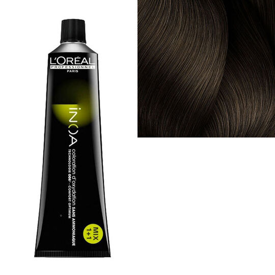 Inoa Haarfarbe ohne Ammoniak 6.13 Dunkelblond Asch Gold