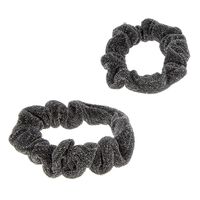 Duo gl&auml;nzender Haargummis versilbert