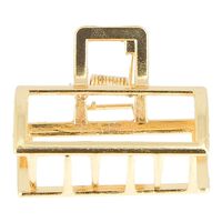 Kleine Metall-Krokodilklammer Rechteck goldfarben