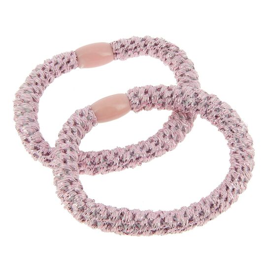 Metallfreie gewebte Haargummis violett