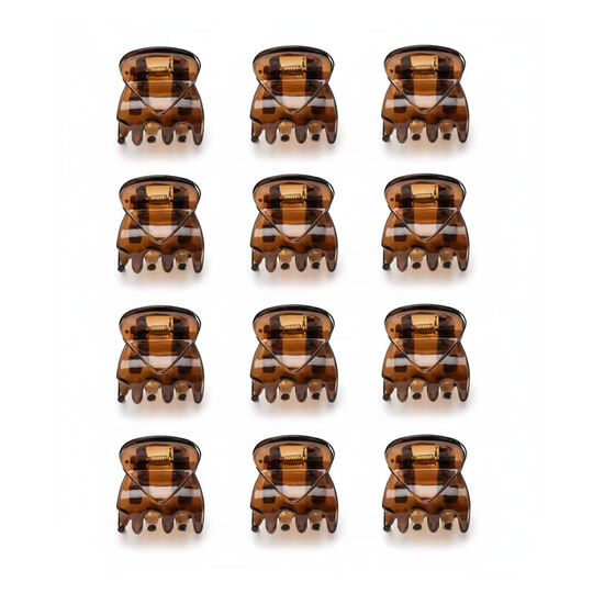Mini-Krokodilklemmen braun 1 cm