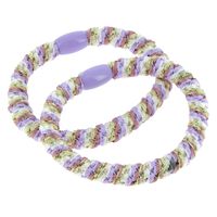 Metallfreie gewebte Haargummis Hellviolett