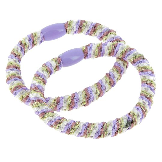 Metallfreie gewebte Haargummis Hellviolett